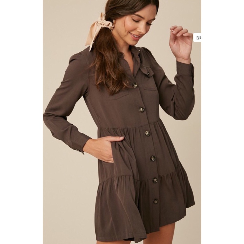 NWT Flowy Shirt Dress